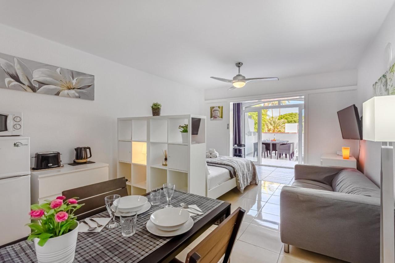 Fantastic Large Studio In Front Of Beach Heated Pool Wifi Arona  Buitenkant foto