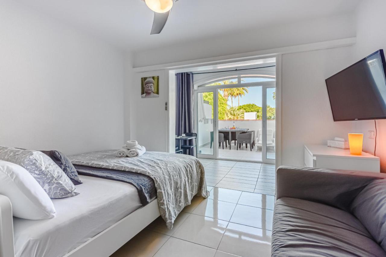 Fantastic Large Studio In Front Of Beach Heated Pool Wifi Arona  Buitenkant foto